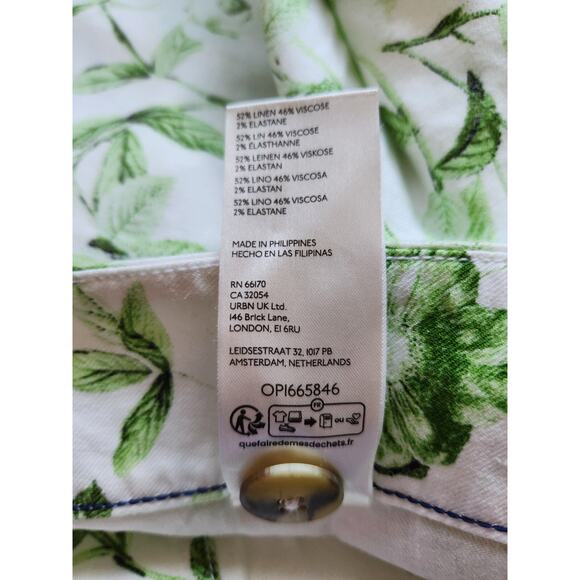 NWT Maeve The Colette Cropped Wide-Leg Linen Pants Size Plus 26W Green #7F401 - Picture 10 of 10